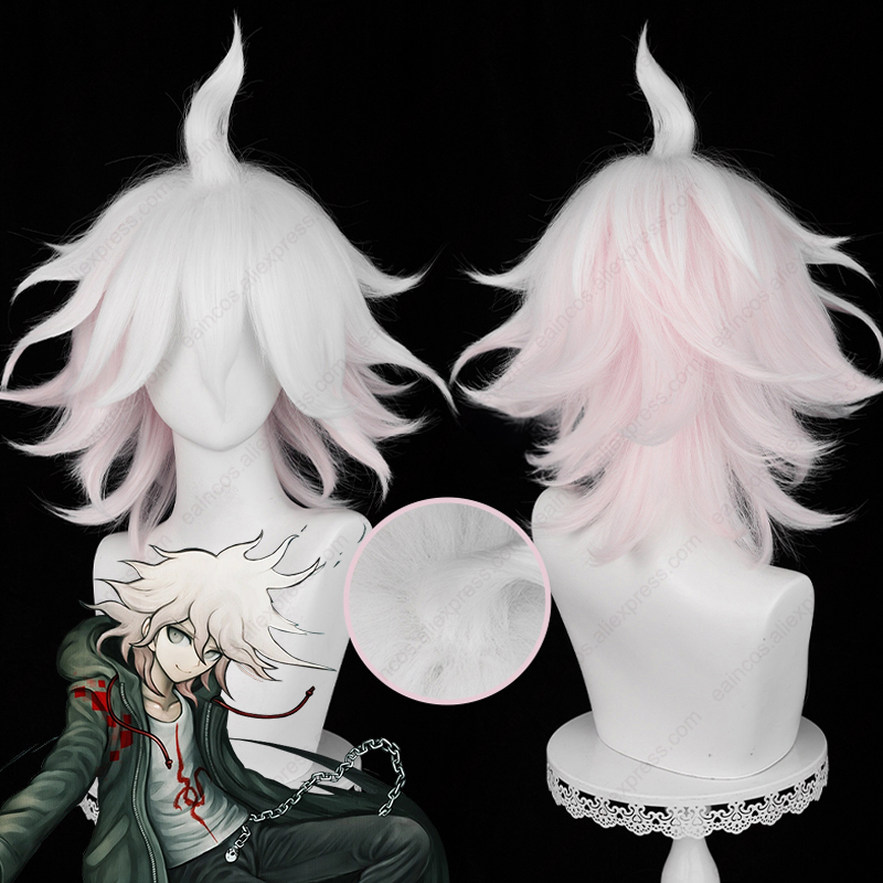 Cosplay Anime White Hair - 애니메이션 Nagito Komaeda 코스프레 가발 37cm