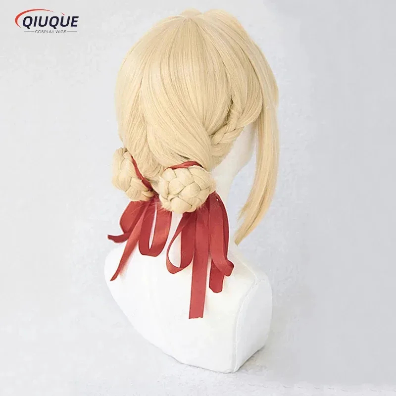 Violet Evergarden Dress - e,4;v'6\k/바이올렛 에버가든 포니테일 브레이드 번즈 금발