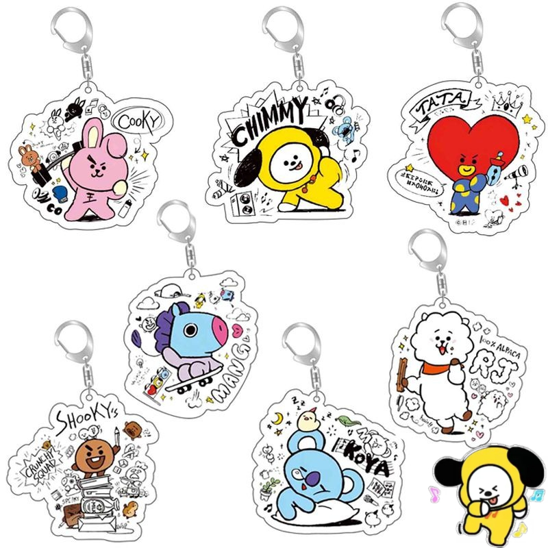 Anime Cosplay Girlfriend - BT21 애니메이션 만화 귀여운 아크릴 키체인