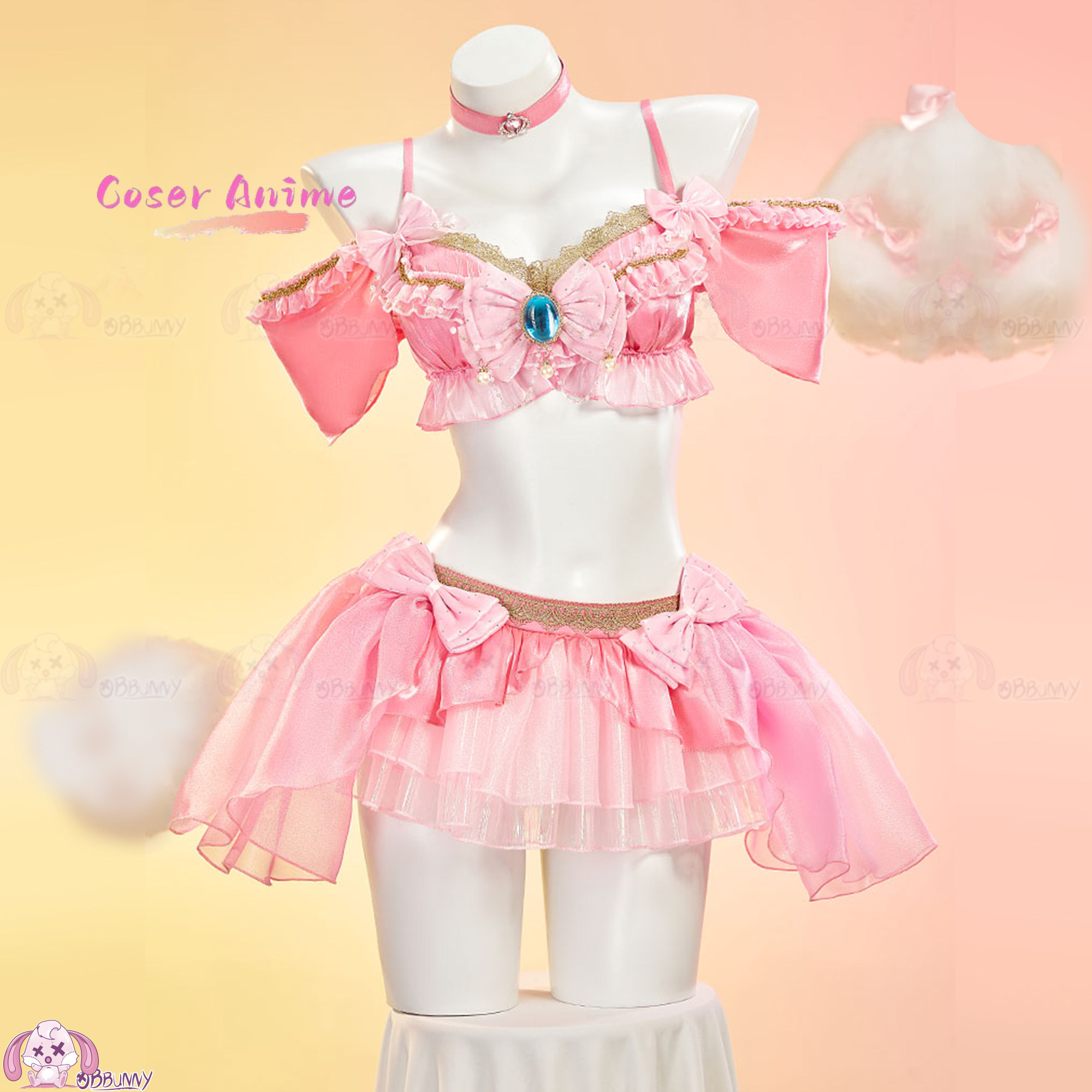 Anime Cosplay Festival - 스위트 피치 아이돌 미니스커트 세트, 피치