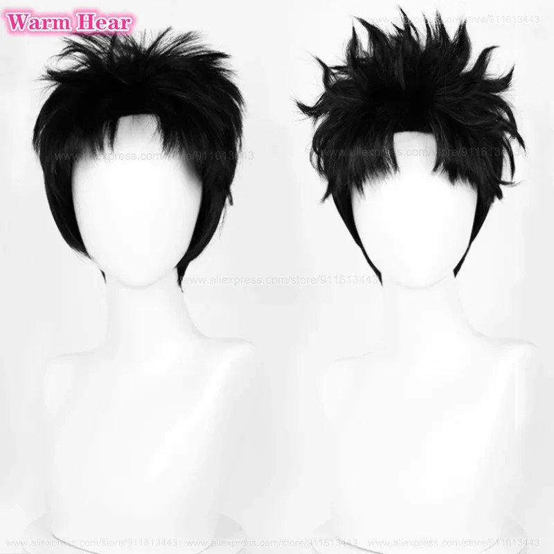Cosplay Anime Black Hair - 켄 타카쿠라 합성 짧은 28cm 검은색