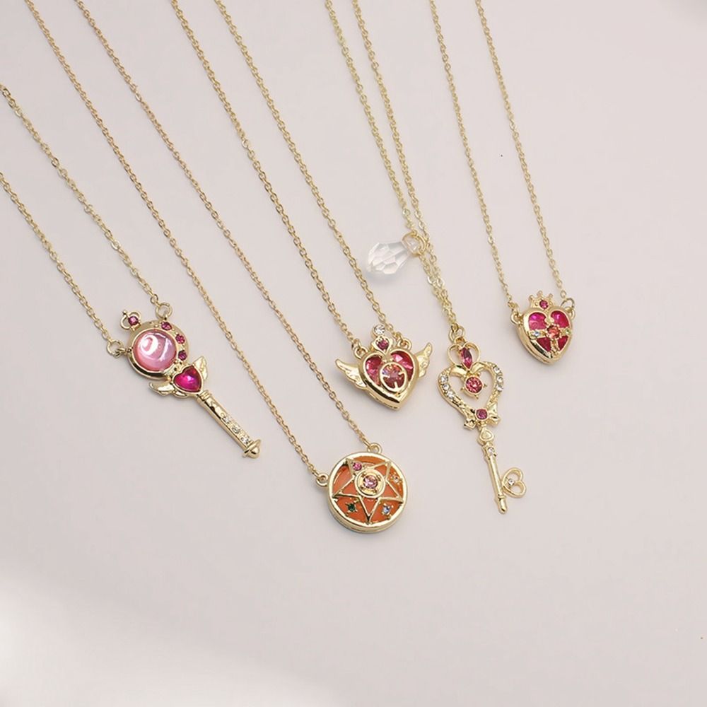 Sailor Moon Wand - 세일러문용 크리스탈 애니메이션 목걸이, 귀여운 코스프레
