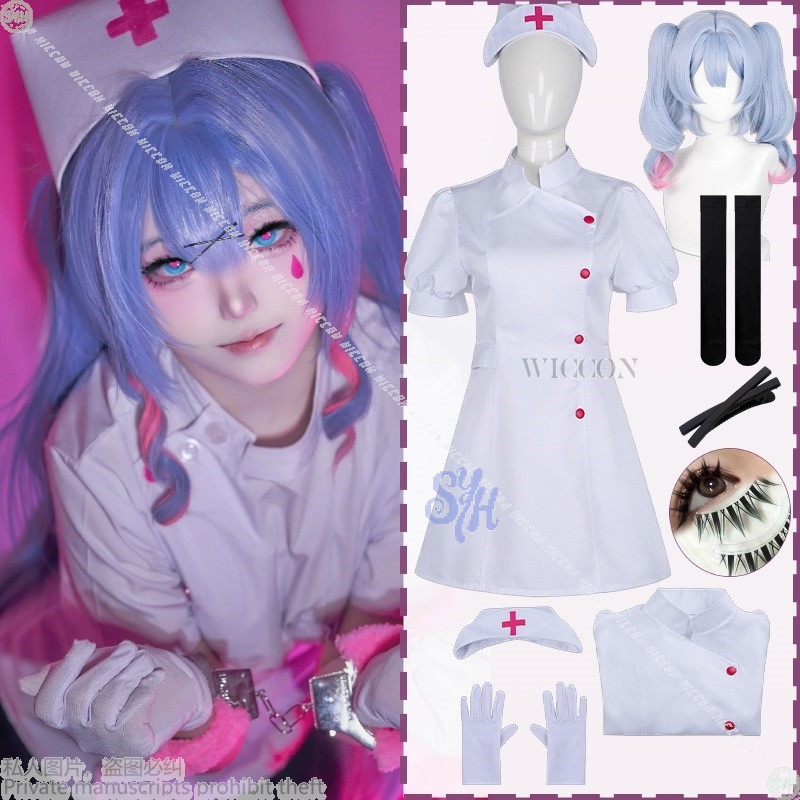 Anime Cosplay Nurse - 애니메이션 게임 프로젝트 세카이 코스프레 미쿠