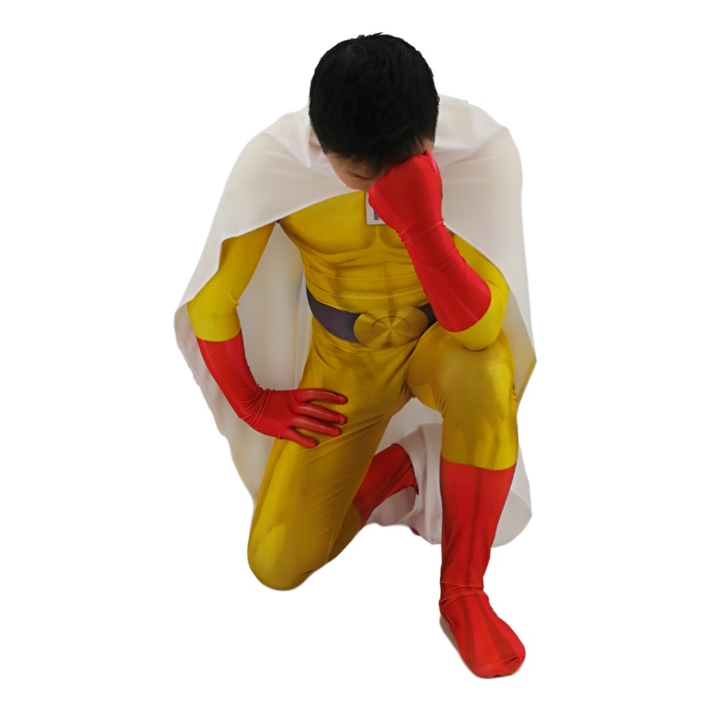 Anime Cosplay One Punch Man - 애니메이션 원펀맨 코스프레 의상 사이타마 바디수트