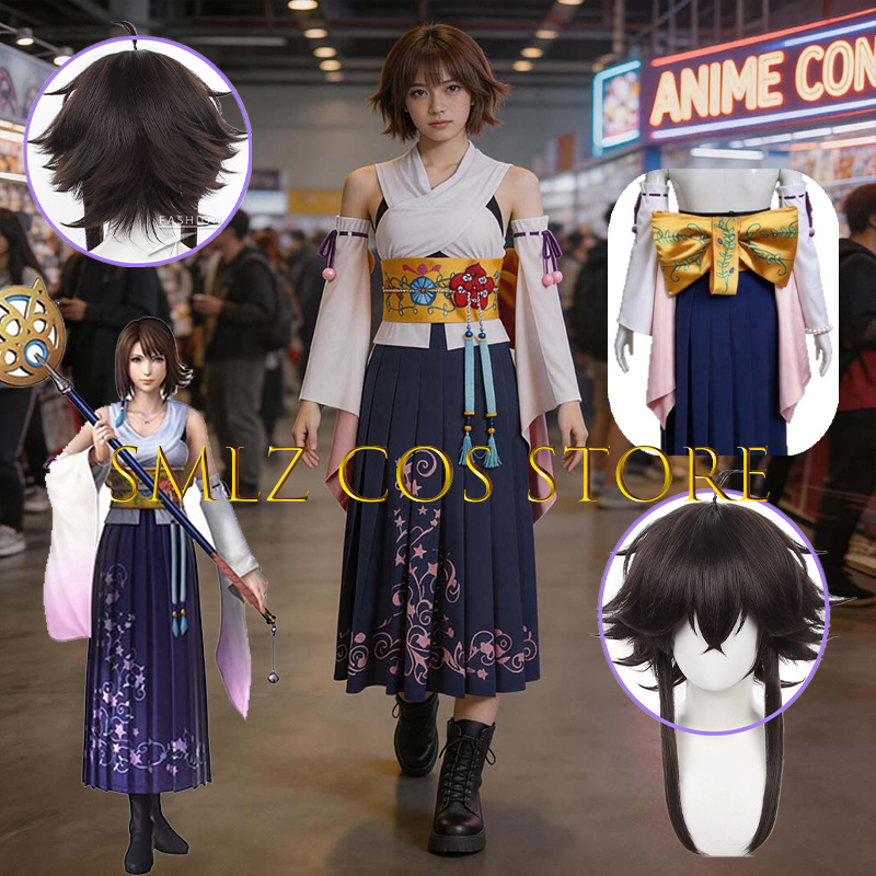 Anime Cosplay Dresses - Smlz FFX 유나 코스프레 애니메이션 FF10