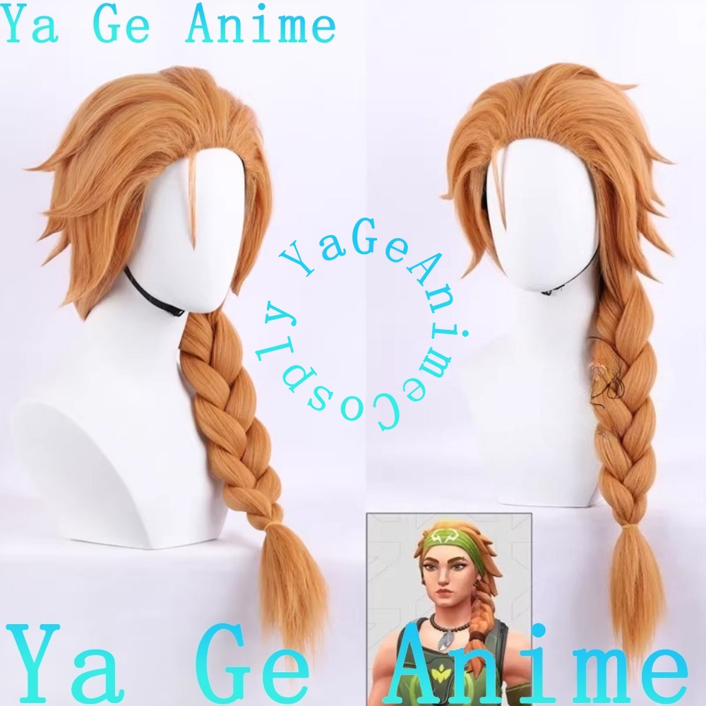 Anime Cosplay Thick - 스카이 코스프레 가발 에이전트 두꺼운 녹색