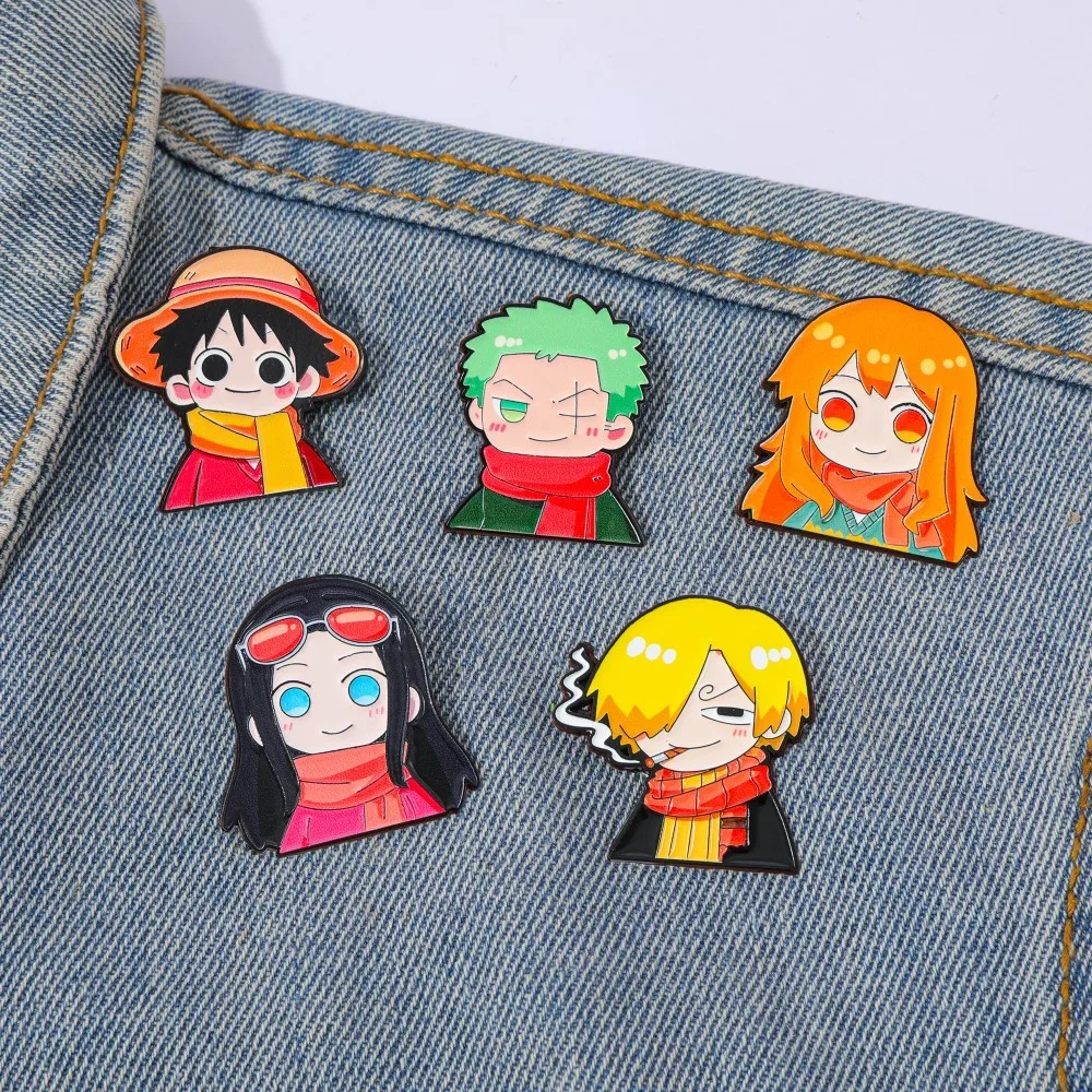 Cosplay Anime Zoro - 5개 귀여운 애니메이션 만화 브로치 재미있는