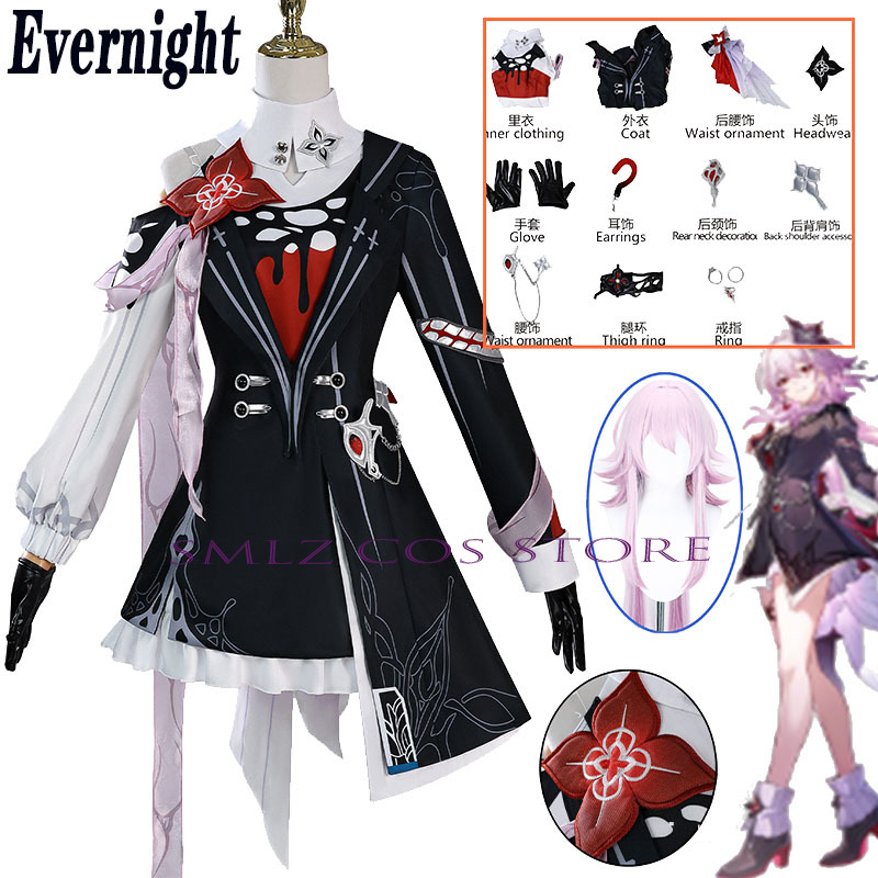 Anime Cosplay Dresses - Newly Evernight Cosplay Honkai: 스타 레일