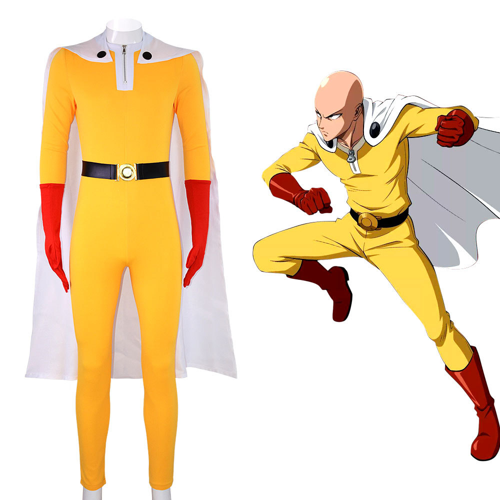 Anime Cosplay One Punch Man - 원펀맨 사이타마 코스프레 의상 성인용 풀세트