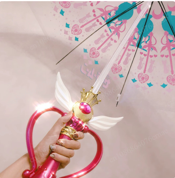Sailor Moon Wand - 공주 귀여운 애니메이션 야광 세일러문 우산