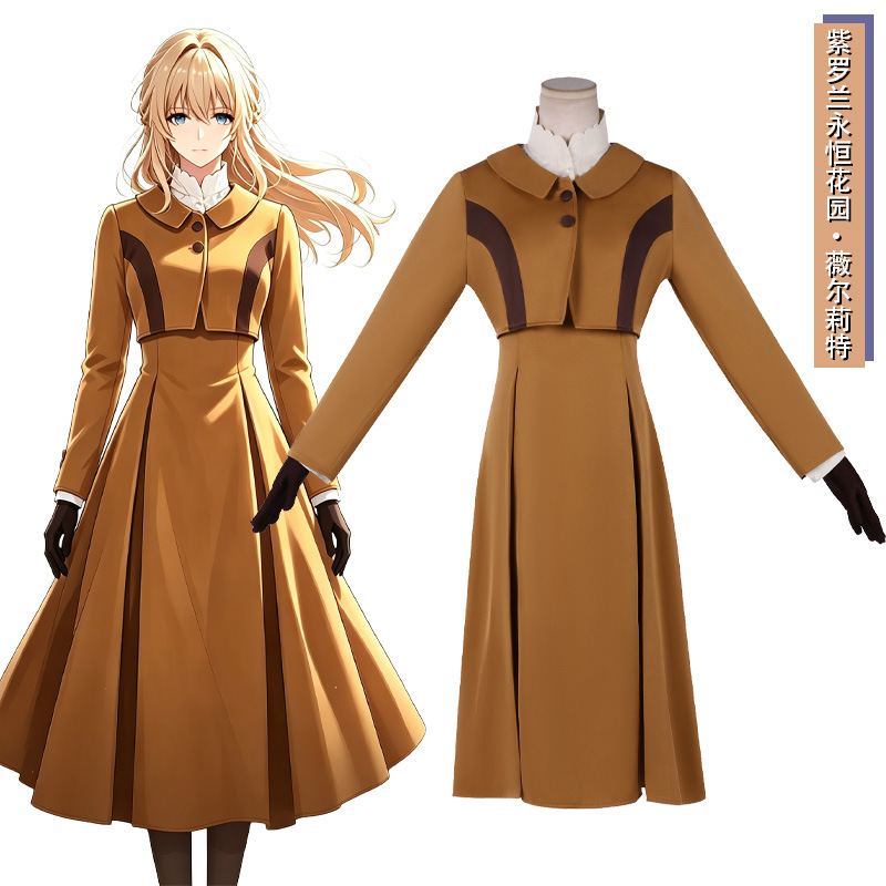 Violet Evergarden Dress - 바이올렛 에버가든 여성용 코스프레 세트, 애니메이션