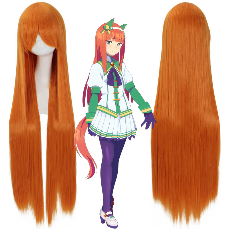 프리티 더비 메이든 코스프레 가발 02: 사일런트 스즈 - Anime Cosplay Orange Hair 리뷰 및 가격