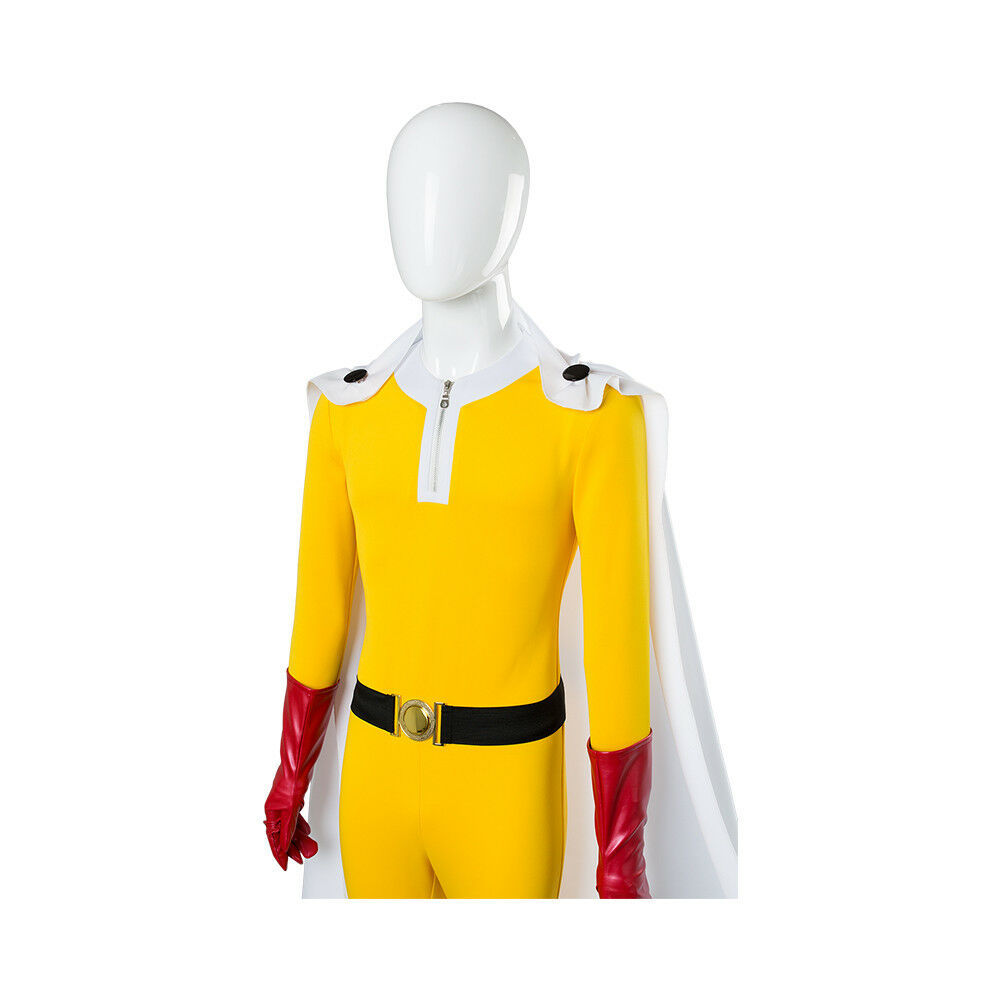 원 펀치 맨 사이타마 코스프레 의상 성인용 노란색 점프 - Anime Cosplay One Punch Man 리뷰 및 가격