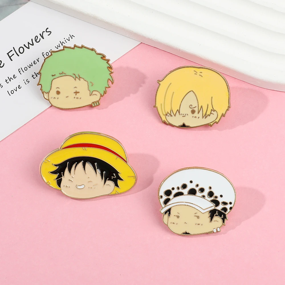 4개입 애니메이션 캐릭터 브로치 심플 로로노아 조로 산 - Cosplay Anime Zoro 리뷰 및 가격