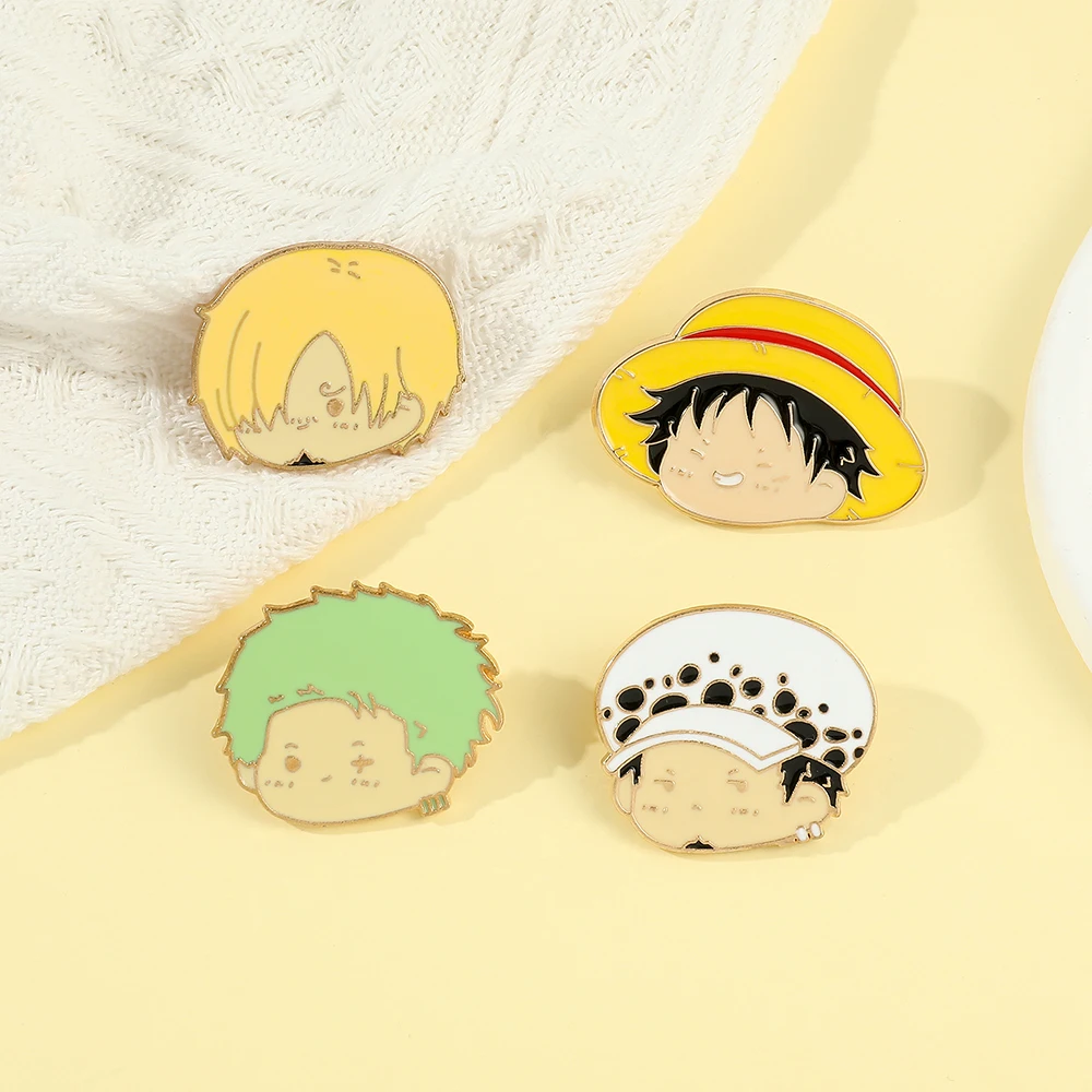 4개입 애니메이션 캐릭터 브로치 심플 로로노아 조로 산 - Cosplay Anime Zoro 리뷰 및 가격