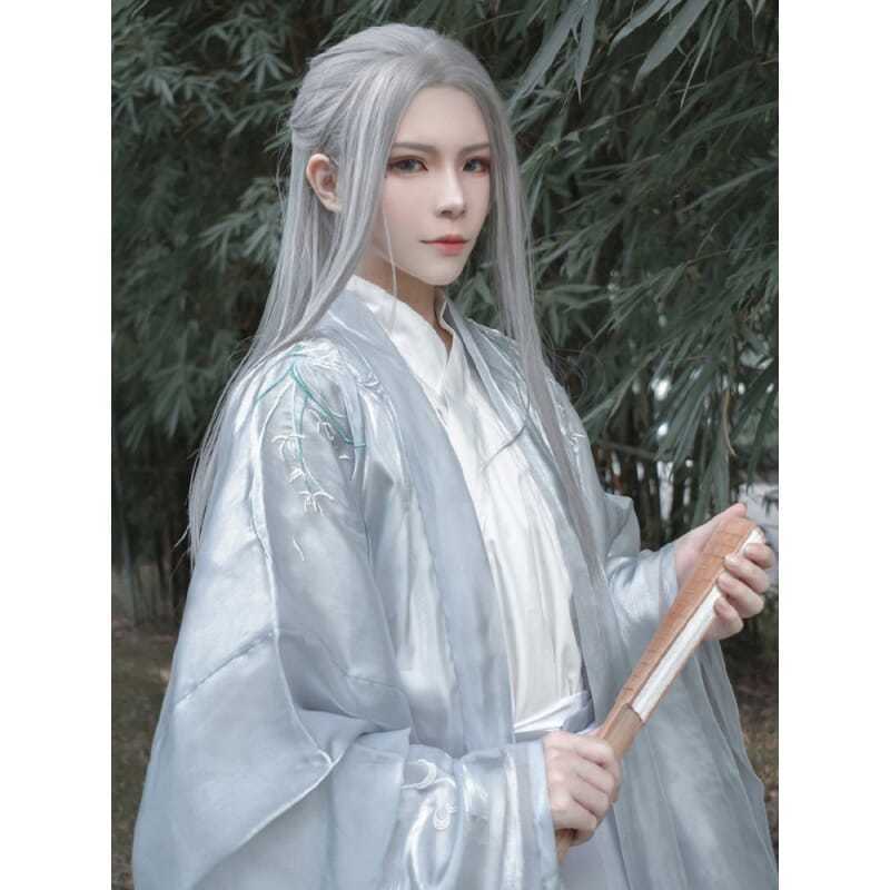 남자 Hanfu 긴 직모 애니메이션 코스프레 의상 일본 - Anime Cosplay Japanese 리뷰 및 가격