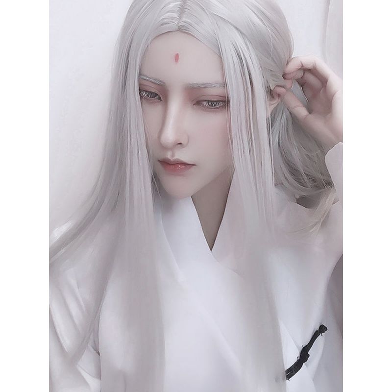 남자 Hanfu 긴 직모 애니메이션 코스프레 의상 일본 - Anime Cosplay Japanese 리뷰 및 가격