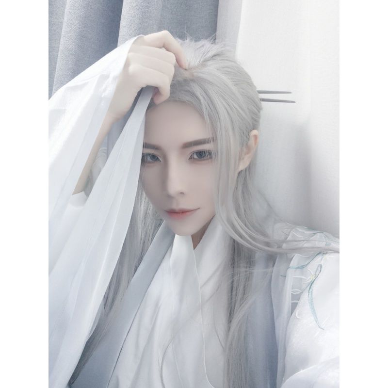 남자 Hanfu 긴 직모 애니메이션 코스프레 의상 일본 - Anime Cosplay Japanese 리뷰 및 가격