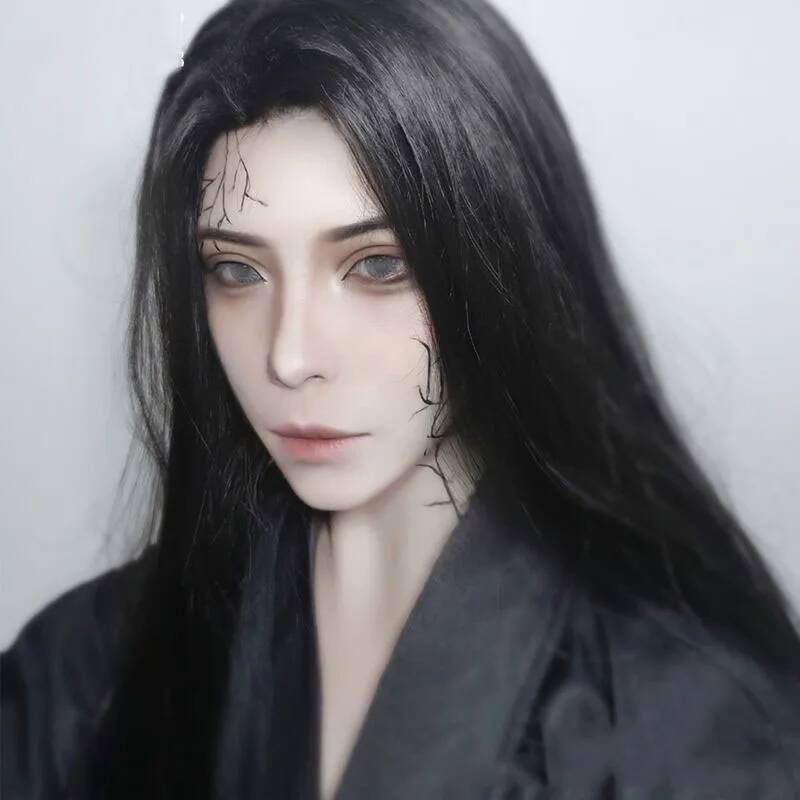 남자 Hanfu 긴 직모 애니메이션 코스프레 의상 일본 - Anime Cosplay Japanese 리뷰 및 가격