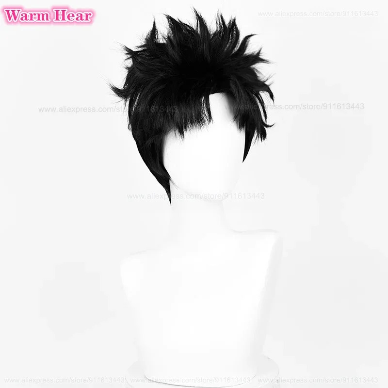 켄 타카쿠라 합성 짧은 28cm 검은색 푹신한 코스프레 - Cosplay Anime Black Hair 리뷰 및 가격
