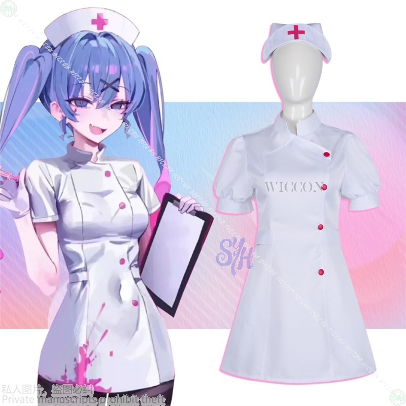 애니메이션 게임 프로젝트 세카이 코스프레 미쿠 코스튬  - Anime Cosplay Nurse 리뷰 및 가격