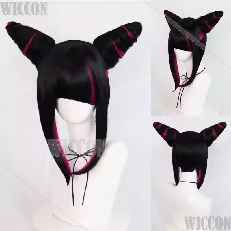 키리코 유리 게임 한 오버 코스프레 게임 여성 더블 번 - Cosplay Anime Black Hair 리뷰 및 가격