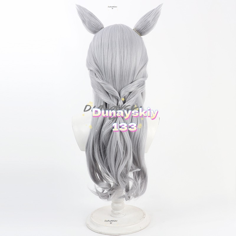 4가지 스타일 화이트 헤어 골드 쉽 코스프레 가발 우마 - Cosplay Anime White Hair 리뷰 및 가격
