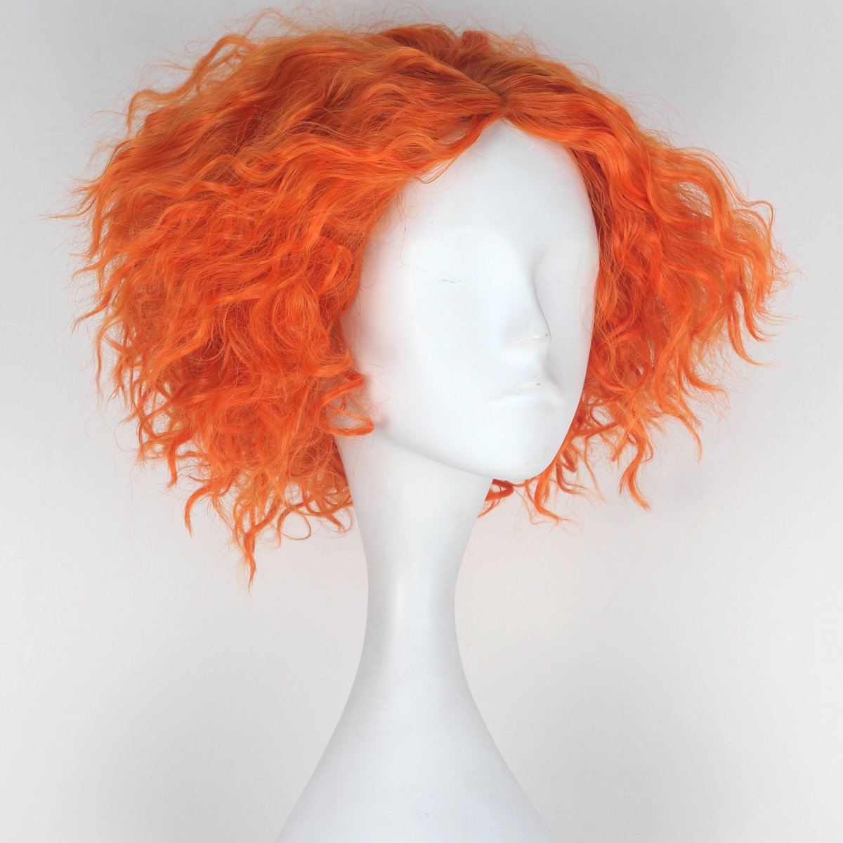 이상한 나라의 앨리스 2 매드 해터 오렌지 가발 짧은  - Anime Cosplay Orange Hair 리뷰 및 가격