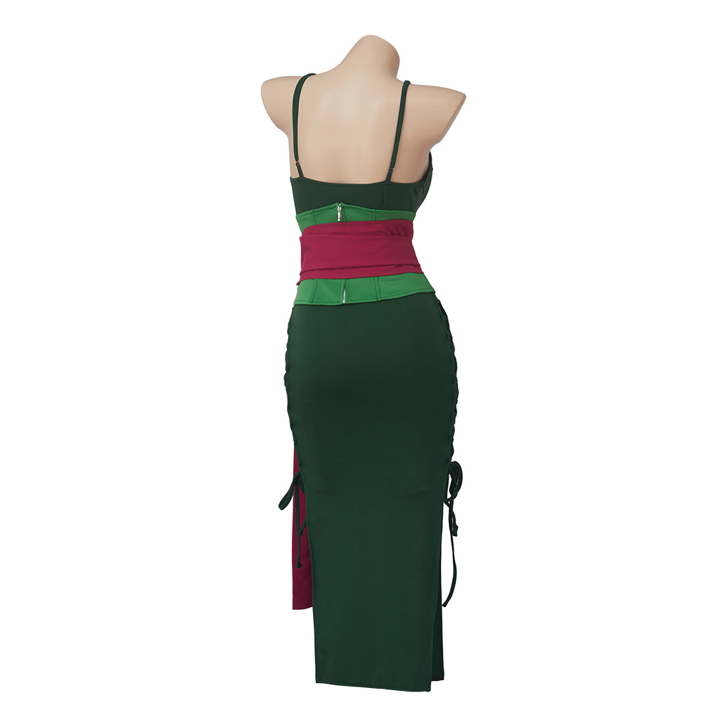 여성용 로로노아 조로 코스프레 의상, 녹색 스파게티 스 - Cosplay Anime Zoro 리뷰 및 가격