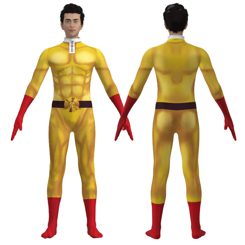새로운 할로윈 코스프레 원펀맨 코스프레 의상 사이타마  - Anime Cosplay One Punch Man 리뷰 및 가격