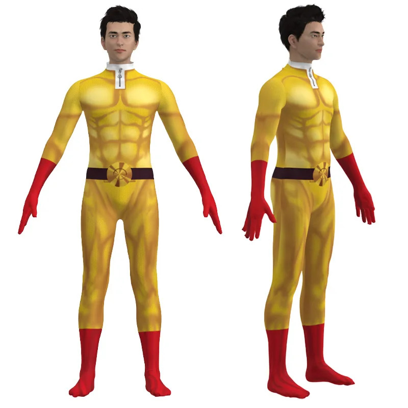 새로운 할로윈 코스프레 원펀맨 코스프레 의상 사이타마  - Anime Cosplay One Punch Man 리뷰 및 가격