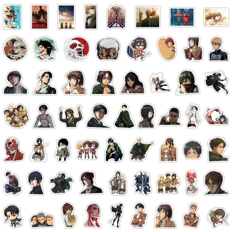 60Pcs 진격의 거인 애니메이션 스티커 귀여운 미적  - Anime Cosplay Cute 리뷰 및 가격
