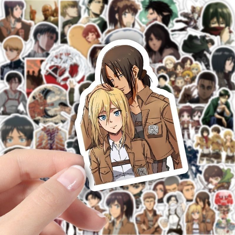 60Pcs 진격의 거인 애니메이션 스티커 귀여운 미적  - Anime Cosplay Cute 리뷰 및 가격