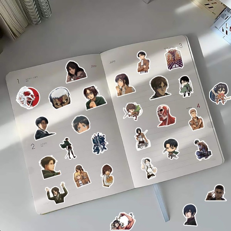 60Pcs 진격의 거인 애니메이션 스티커 귀여운 미적  - Anime Cosplay Cute 리뷰 및 가격