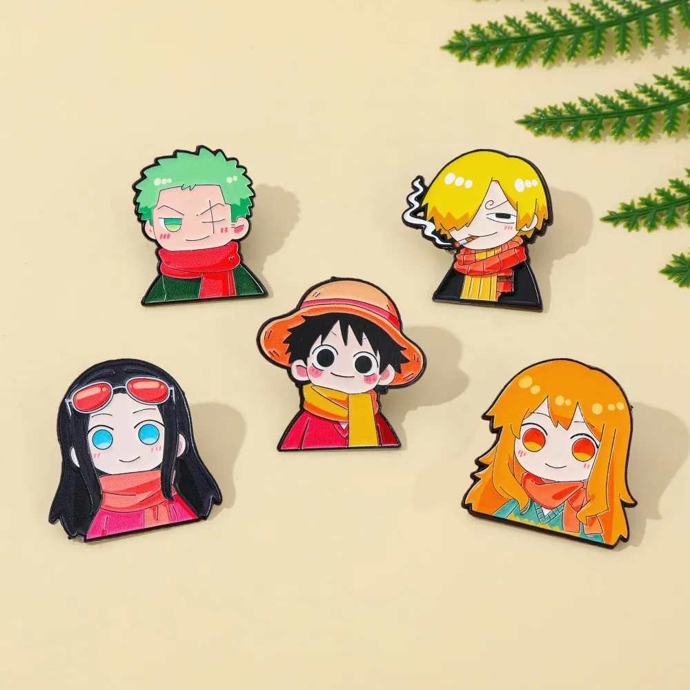 5개 귀여운 애니메이션 만화 브로치 재미있는 나미 루피 - Cosplay Anime Zoro 리뷰 및 가격