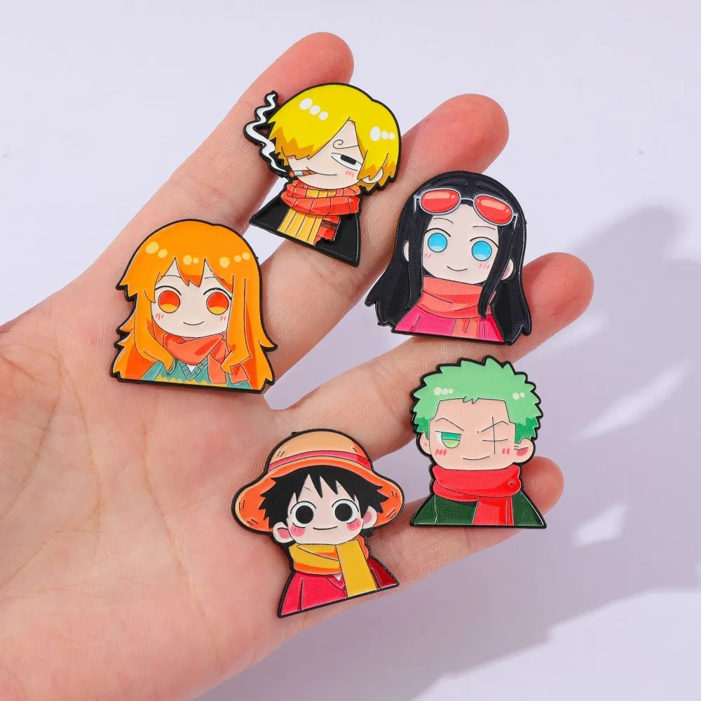 5개 귀여운 애니메이션 만화 브로치 재미있는 나미 루피 - Cosplay Anime Zoro 리뷰 및 가격