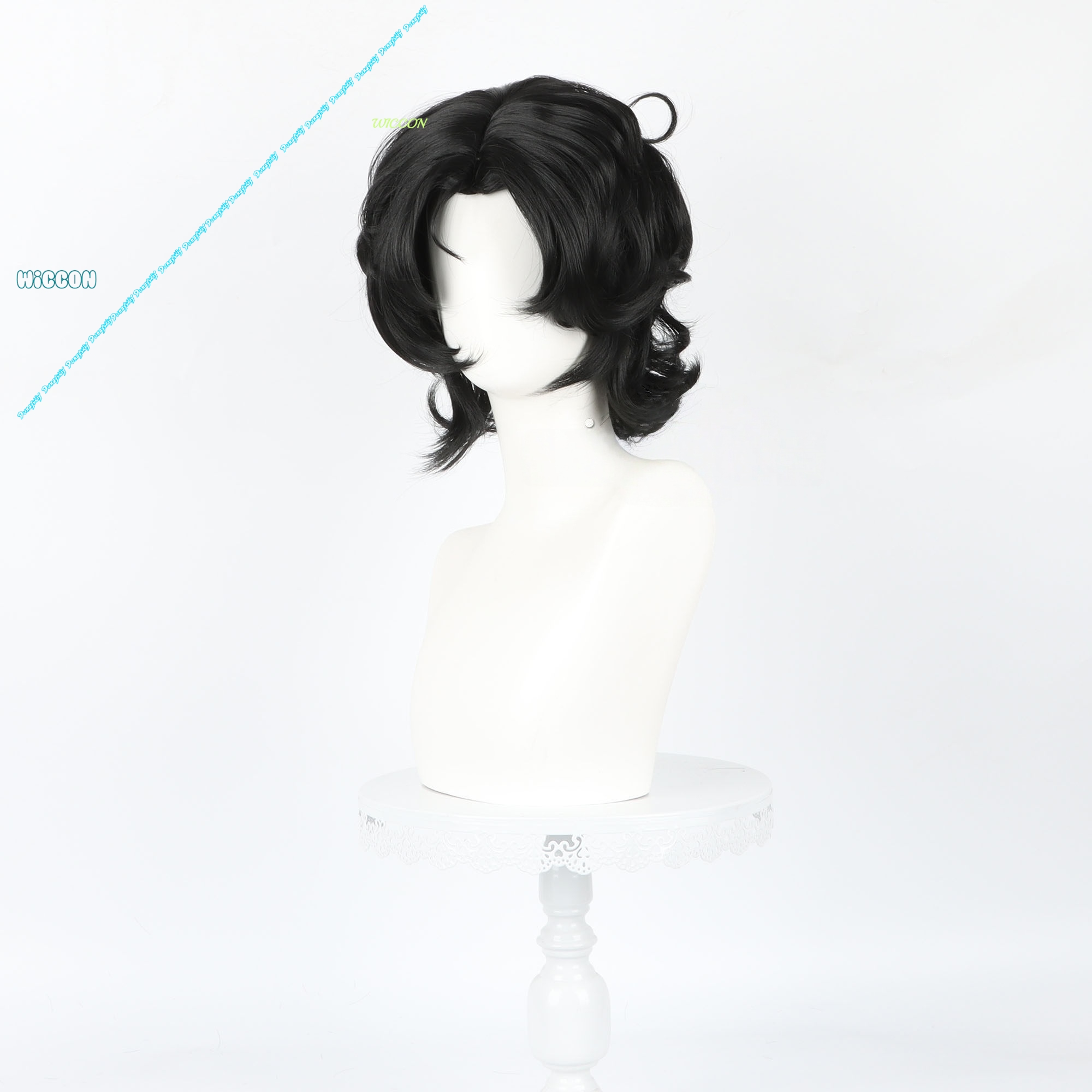남성용 피에로 재갈 하레퀸 화이트 짧은 가발 내열성 합 - Cosplay Anime White Hair 리뷰 및 가격