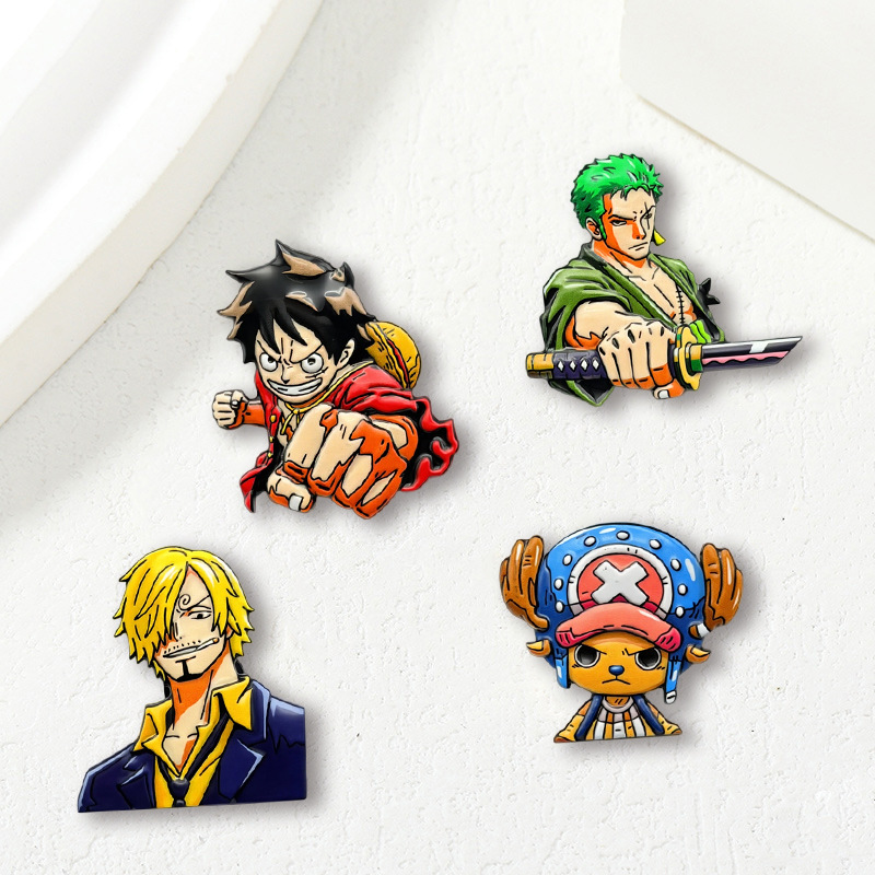 4pcs 원피스 만화 캐릭터 브로치 세트 Q 버전(몽키 - Cosplay Anime Zoro 리뷰 및 가격