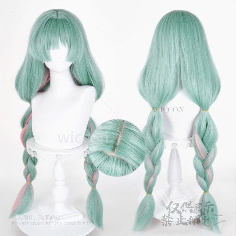 애니메이션 Phrolova 코스프레 가발 그린 핑크 혼 - Anime Cosplay Pink 리뷰 및 가격