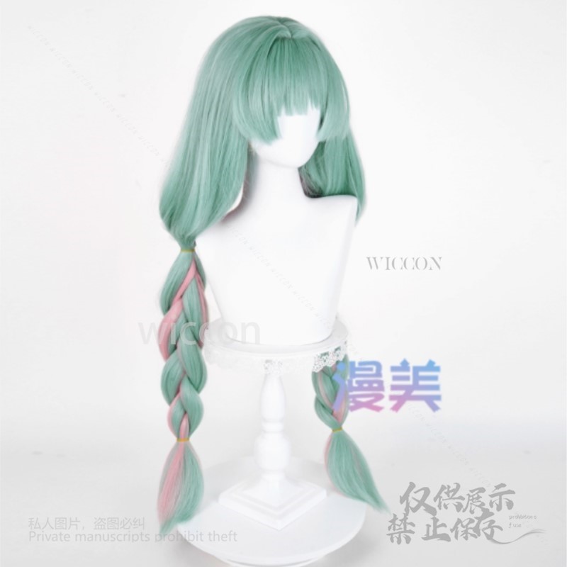애니메이션 Phrolova 코스프레 가발 그린 핑크 혼 - Anime Cosplay Pink 리뷰 및 가격