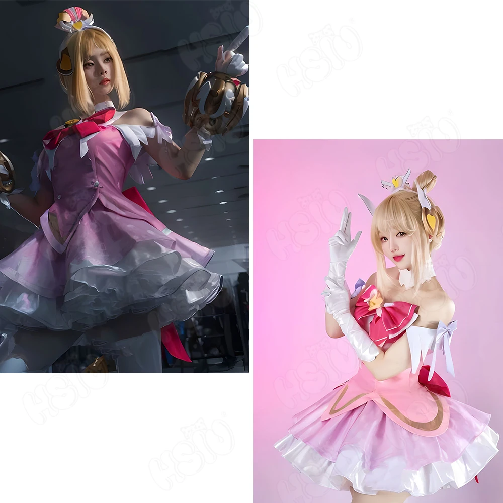주노 코스프레 의상 가발 HSIU 금발 복숭아색 핑크색 - Anime Cosplay Pink 리뷰 및 가격