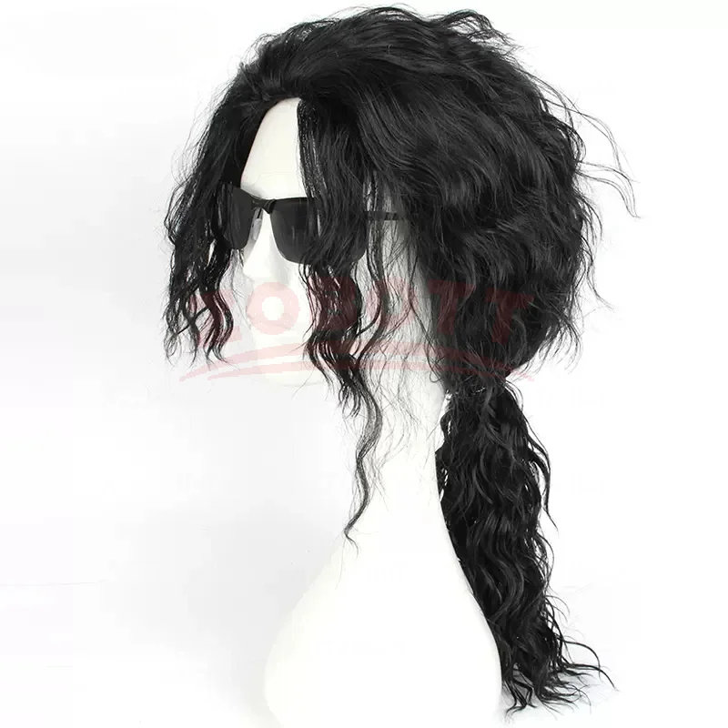 애니메이션 마이클 잭슨 코스프레 마이클 코스프레 블랙  - Cosplay Anime Black Hair 리뷰 및 가격