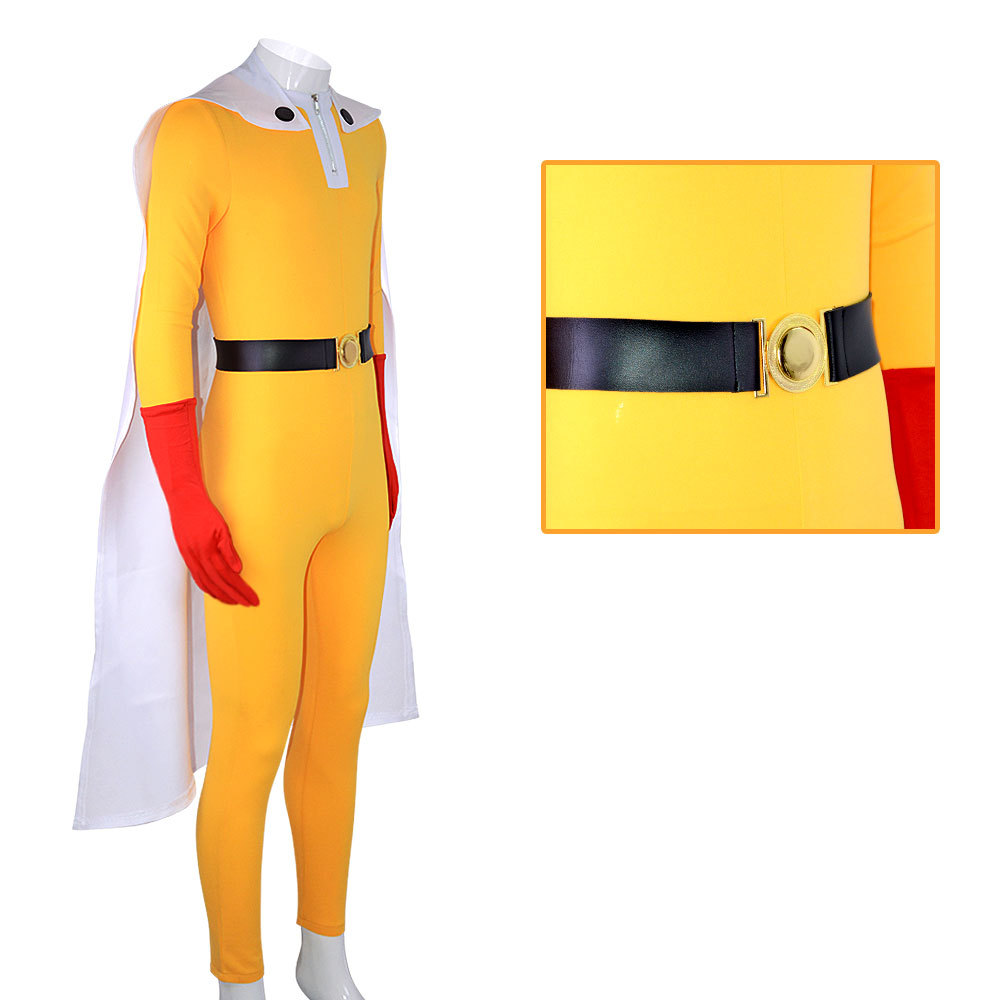 원펀맨 사이타마 코스프레 의상 성인용 풀세트 노란색 히 - Anime Cosplay One Punch Man 리뷰 및 가격