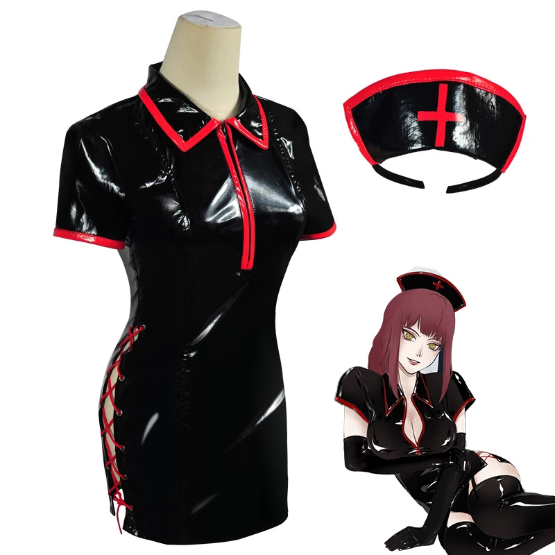 애니메이션 전기톱 남자 코스프레 의상, 마키마 파워 섹 - Anime Cosplay Nurse 리뷰 및 가격