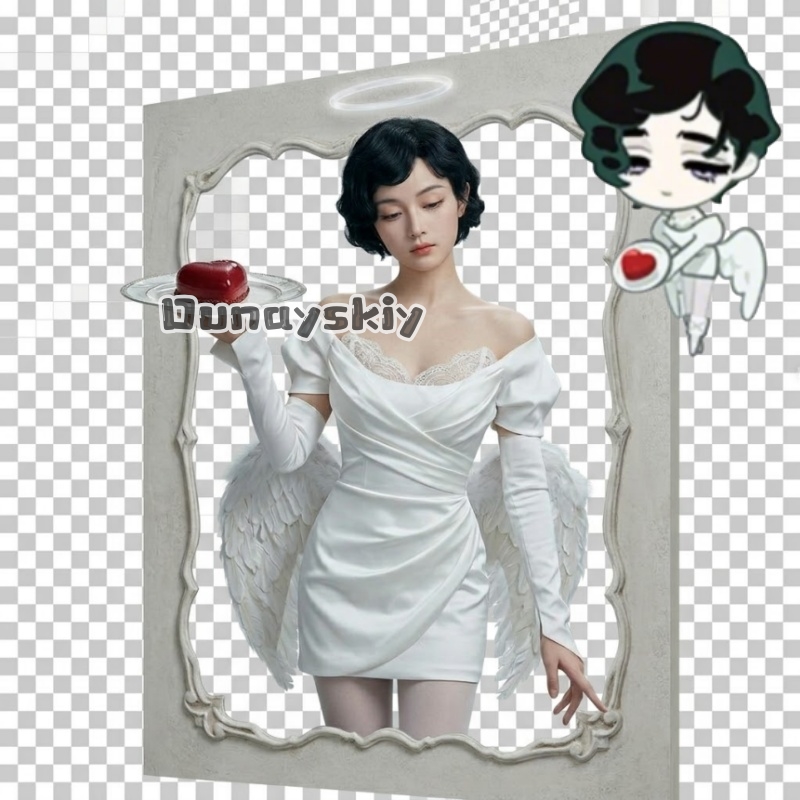 Sua 새 옷 다이어그램 코스프레 의상 가발 흰색 드레 - Cosplay Anime Black Hair 리뷰 및 가격